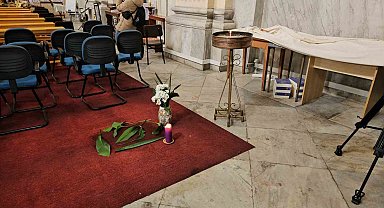 Silahlı saldırının yaşandığı Santa Maria Kilisesi böyle görüntülendi