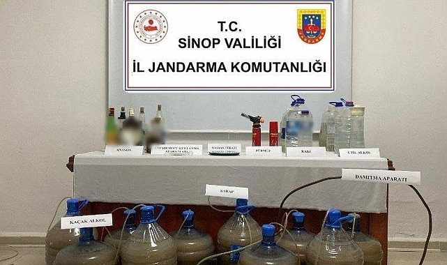 Sinop'ta kaçak alkol operasyonu