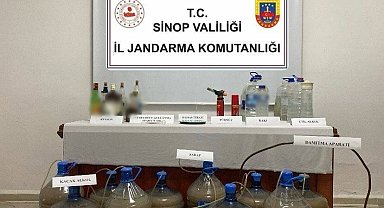 Sinop'ta kaçak alkol operasyonu