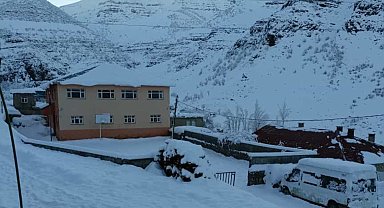 Şırnak ta kar yağışı sonrası kartpostallık manzara