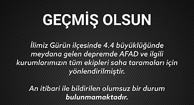 Sivas Valiliği'nden deprem açıklaması: "An itibari ile bildirilen olumsuz bir durum bulunmamaktadır"
