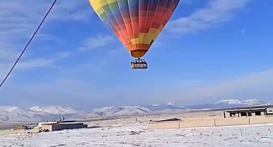 Soğanlı'dan havalanan sıcak hava balonları Niğde'ye indi