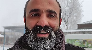 Soğuktan kirpik ve kaşları dondu: Çıldır eksi 31,5 derece