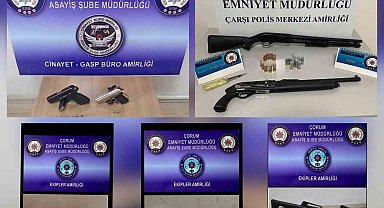 Şok uygulamada silah ve uyuşturucu madde ele geçirildi
