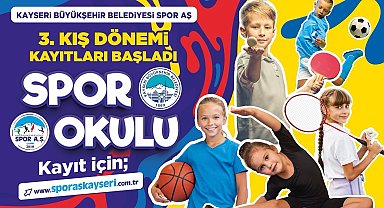 Spor A.Ş. 3'üncü Kış Dönemi Spor Okulları kayıtlarını başlattı