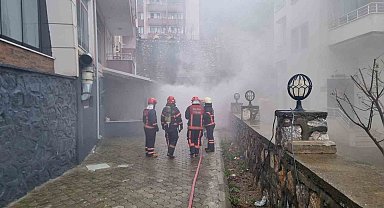 Spor salonunda çıkan yangın ortalığı dumana boğdu