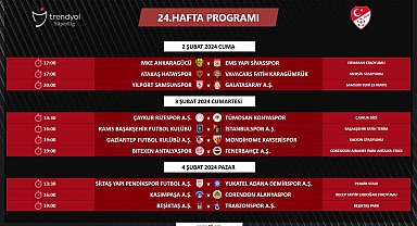 Süper Lig'de 24 ve 25. haftanın programları açıklandı