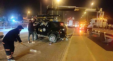 Takla atan araçtan burnu bile kanamadan çıktı