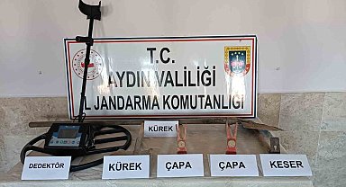 Tarihi eser bulmak amacıyla izinsiz kazı yapan şüpheliler yakalandı