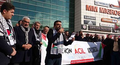 Tatvan'da Gazze için ateşkes yürüyüşü
