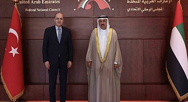 TBMM Başkanı Kurtulmuş, BAE Federal Konsey Başkanı Ghobash ile görüştü