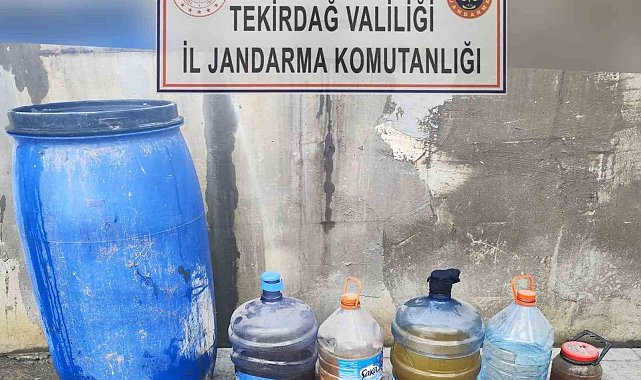 Tekirdağ'da 120 litre sahte alkol ele geçirildi