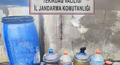Tekirdağ'da 120 litre sahte alkol ele geçirildi