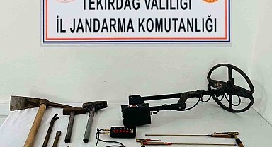 Tekirdağ'da kaçak kazı operasyonu