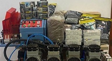 Tekirdağ'da kaçak tütün ve makaron operasyonu