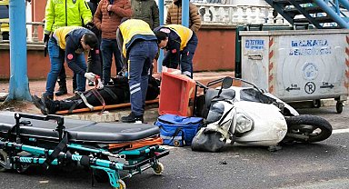 Tekirdağ'da motosiklet ile kamyonet çarpıştı: 1 yaralı
