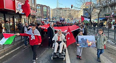 Tekirdağ'da şehitler ve Gazze için yürüyüş düzenlendi