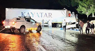 Tır ile transit çarpıştı:1 ölü, 3 yaralı