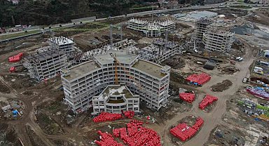 Trabzon Şehir Hastanesi'nin inşaatı yükseliyor