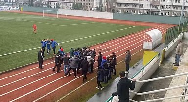 Trabzon'da amatör lig maçında gerginlik