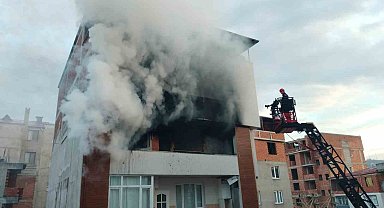 Trabzon'da apartman dairesindeki yangın korkuttu