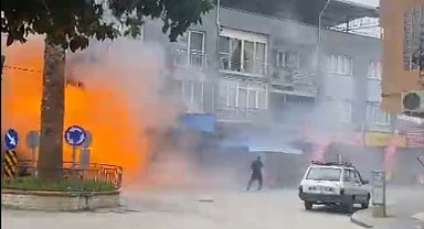 Tüpler bomba gibi patladı, ortalık savaş alanına döndü