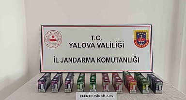 Yalova'da motosiklete gizlenmiş 63 elektronik sigara ele geçirildi