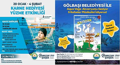 Yarıyıl tatilinde öğrencilere hediyeleri Gölbaşı Belediyesinden