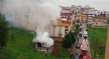 Yaşlı çiftin evinde yangın paniği