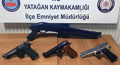 Yatağan'da kurusıkı tabanca ve kısa namlulu pompalı tüfek ele geçirildi