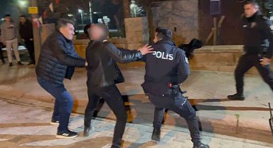 Yeni yılın ilk saatlerinde Aksaray'daki hareketli dakikalar kamerada