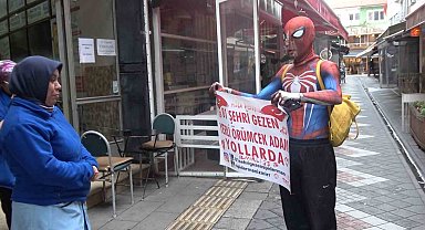Yerli örümcek adamın 17. durağı Yalova oldu