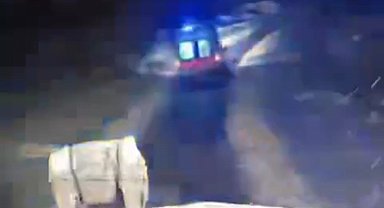 Yolu kapanan köydeki hastanın yardımına ekipler koştu