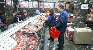 Zabıtadan kasap ve şarküterilerde denetim