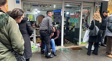 Zonguldak'ta bir kişi yaslandığı işyerinin camı patlayınca yaralandı