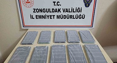 Zonguldak'ta gümrük kaçağı cep telefonları ele geçirildi