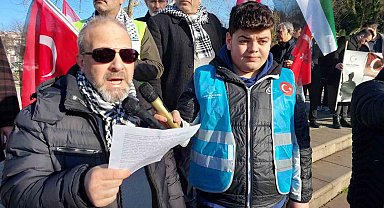 Zonguldak'ta teröre tepki, Gazze'ye destek yürüyüşü düzenlendi
