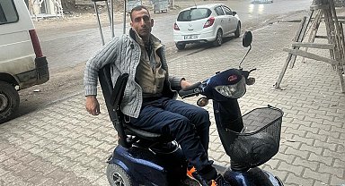 15 yıl değnekle gezen vatandaş akülü arabasına kavuştu
