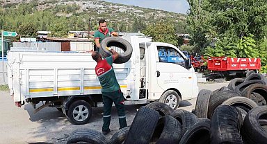 20 ton atık lastik toplandı