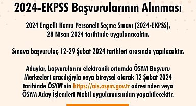 2024 EKPSS başvuruları başladı