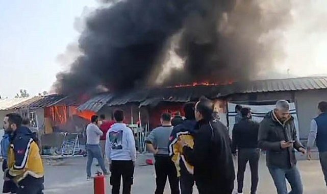 3 konteynerin alevlere teslim olduğu yangında, anne ve evladı yaralandı