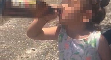 3 yaşındaki kızına içki içirdiği iddia edilen kadın gözaltına alındı