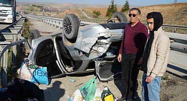 65 metre sürüklenen otomobil hurdaya döndü: 1 yaralı