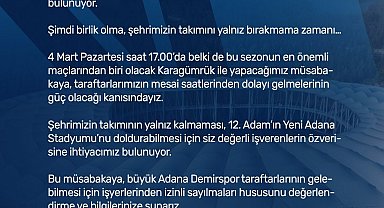 Adana Demirspor'dan iş verenlere çağrı