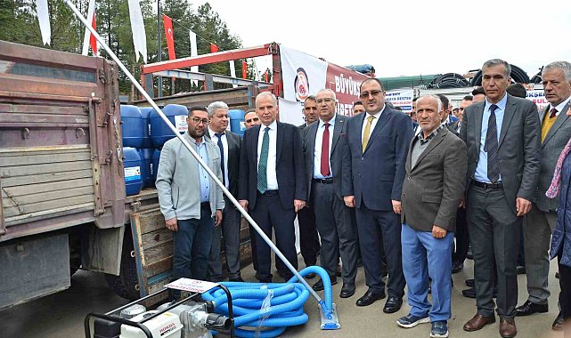 Alabalık üreticilerine dezenfektan ve havuz süpürgesi desteği