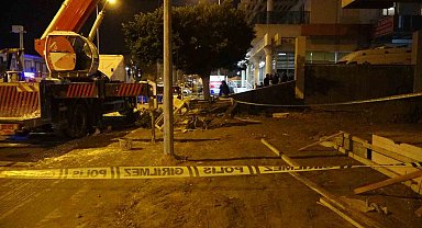 Alanya'da vinçten kopan parça inşaat işçisini yaraladı