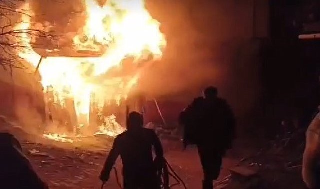 Alevler arasında kalan 29 küçükbaş hayvan telef oldu