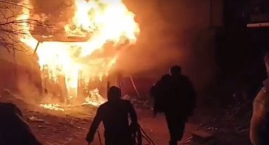 Alevler arasında kalan 29 küçükbaş hayvan telef oldu