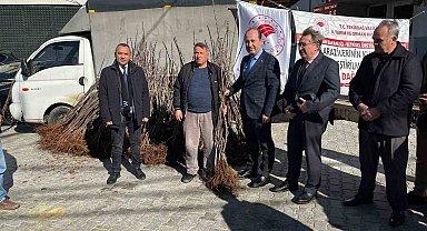 Altıparmak kiraz projesi fidan dağıtımı yapıldı
