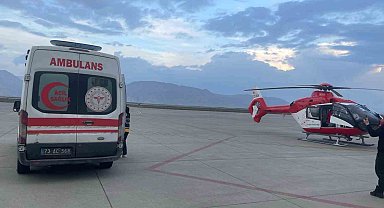 Ambulans helikopter 2,5 aylık bebek için havalandı